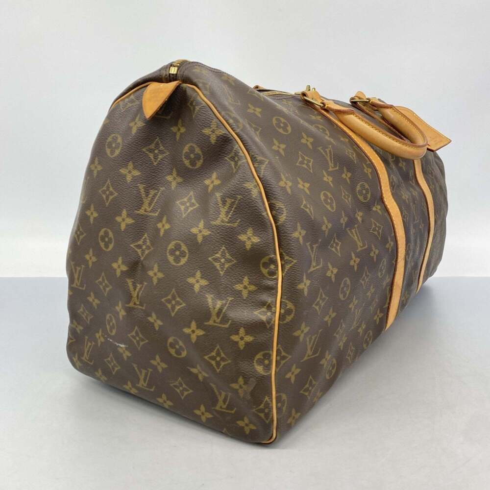 LOUIS VUITTON Authentic Brown Monogram Keepall 55 Boston Bag - Picture 2 of 10